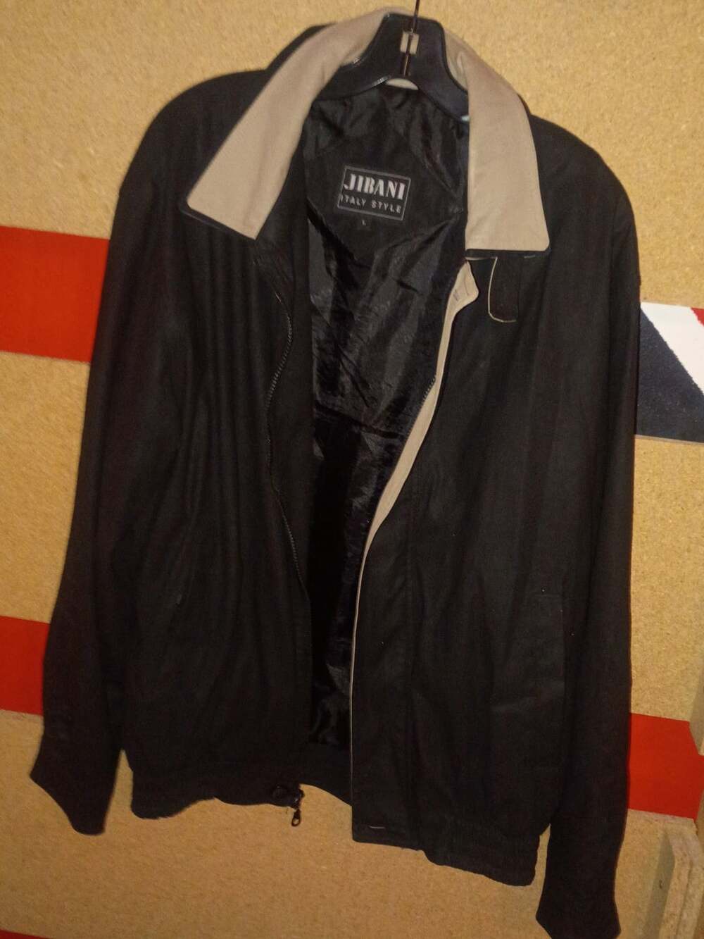 JIBANI Italy Style Jacket Size L Black Polyurethane
